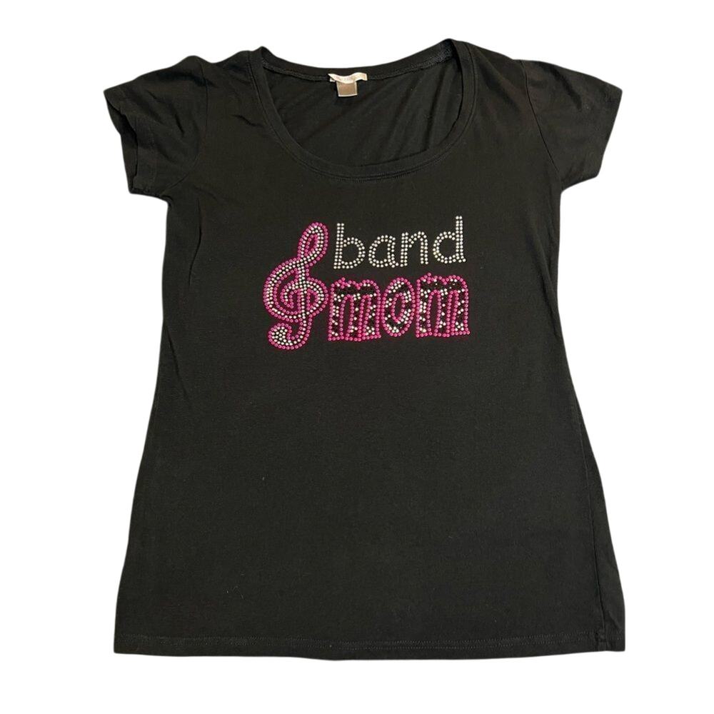 Band Mom T-shirt Pink & Black Sz Large
